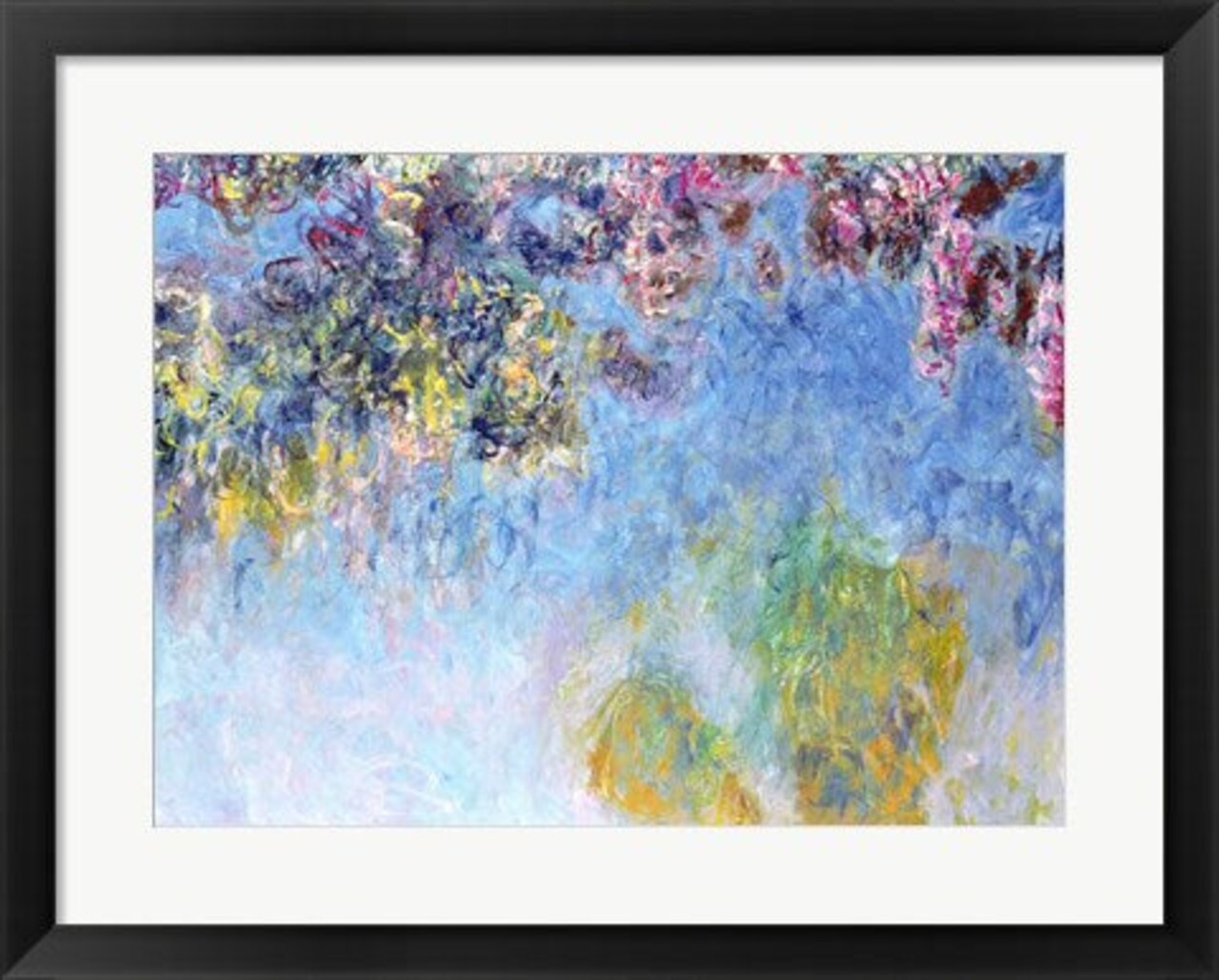 Framed Art Wisteria, 1920-25 by Claude Monet Wall Decor 18x24 Artwork